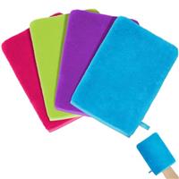 HOTUT 8 Pack Microfiber Body Wash Mitts, 15x20 cm Flannels Soft Shower Face Mitts, Face Cleansing Mitts, Soft Face Mitten, Bath SPA Cloth, Reusable Makeup Remover Mitt Gloves