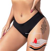 BIOECEUA Period Pants for Women Swimming, Low Waisted 4Ply Leakproof Bikini Menstrual Swimwear Bottoms for Girls Teens, Super Absorbent Quick Dry Swim Shorts for Beach Pool
