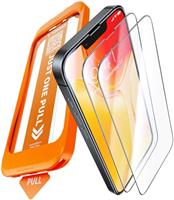 TORRAS [Full Screen Tempered Glass for iPhone Screen Protector, 8FT Military Shatterproof, 9H Anti-Scratch, No Bubbles No Dust, Durable Screen Protector iPhone Glass (2 Pack)