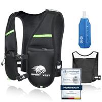 Running Vest Women - Lightweight & Breathable Running Vests Mens with a 500ml Water Bottle, Reflective Hydration Vest with Multi-pocket & Adjustable Strap is Suitable for Hiking, Cycling, Racing