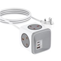 Socket Cube USB C Power Strip with 4 Outlets 3250W and 30W USB C Charging for iPhone 16/15/14, iPad,MacBook, Galaxy, Power Delivery Charging for Game, Dorm Rooms, Home, Office