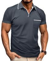 Ophestin Men's Polo Shirts Short Sleeve Tops Casual Raglan T Shirts Golf Polo Shirts