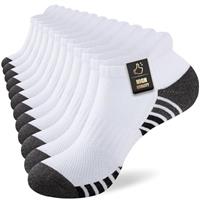 SockWaddles Running Socks Cushioned Ankle Trainer Socks for Men Women Cotton Low Cut Breathable Athletic Sports Socks (6 Pairs)