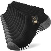 SockWaddles Running Socks Cushioned Ankle Trainer Socks for Men Women Cotton Low Cut Breathable Athletic Sports Socks (6 Pairs)