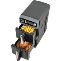 10L Double Stack Air Fryer with Dual Basket & 2 Drawers 2400W Dual Air Fryer for Even Heating with 4 cooking levels | 9-in-1 Modes, Sync&Match, Shake ReminderLarge for Family CapacitySpace Saving