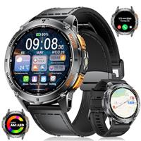 LIGE GPS Military Smart Watch for Men with Make/Answer Call, 1.43"AMOLED Display Smartwatch with LED Flashlight/Barometer/Altimeter/Compass/530mAh Battery/110+Sports Modes, iOS Android Fitness Tracker