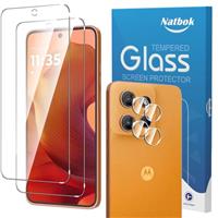 Natbok 2+2 Pack Tempered Glass for Motorola Moto G15 / G15 P