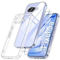 Qasyfanc Matt Cover Case Compatible with Samsung Galaxy S25 5G with 2 Pack Tempered Glass Screen Protector, Non-Yellowing Shockproof Phone Bumper Cover Hard PC Anti-Scratch Case Pink