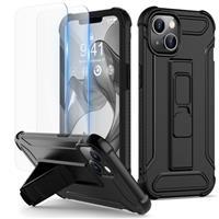 ORETECH for iPhone 11 Case, and [2 Pack Tempered Glass Screen Protector] [Built-in Kickstand] Military Grade Shockproof for iPhone 11 Phone Case Full Body Protective Silicone TPU Bumper Cover