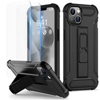 ORETECH for iPhone 11 Case, and [2 Pack Tempered Glass Screen Protector] [Built-in Kickstand] Military Grade Shockproof for iPhone 11 Phone Case Full Body Protective Silicone TPU Bumper Cover