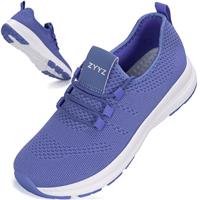 ZYYZ Wide Fit Trainers for Women Arch Support Extra Wide Toe Box Non-Slip Road Running Shoes Lightweight Mesh Breathable Sneakers for Gym Fitness Jogging Walking