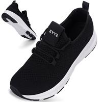 ZYYZ Wide Fit Trainers for Women Arch Support Extra Wide Toe Box Non-Slip Road Running Shoes Lightweight Mesh Breathable Sneakers for Gym Fitness Jogging Walking