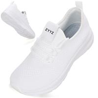 ZYYZ Wide Fit Trainers for Women Arch Support Extra Wide Toe Box Non-Slip Road Running Shoes Lightweight Mesh Breathable Sneakers for Gym Fitness Jogging Walking