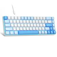 MageGee 60 Percent Gaming Mechanical Keyboard, Minimalist MK-Box Blue Backlit Compact 68 Keys Wired Office Keyboard with Red Switch for Windows Laptop PC Mac Convenient/Xbox
