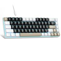 MageGee 60 Percent Gaming Mechanical Keyboard, Minimalist MK-Box Blue Backlit Compact 68 Keys Wired Office Keyboard with Red Switch for Windows Laptop PC Mac Convenient/Xbox