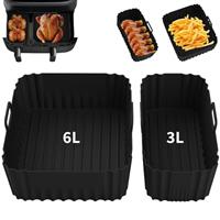 Silicone Air Fryer Liner for Philips Dual Basket Air Fryer 3000 Series,2 Pcs Reusable Air Fryer Accessories AirFryer Liners for Philips Air Fryer NA350/00
