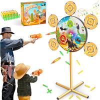 QCTOYS Electronic Target Toys for Boys Age 4-12 Years Old Shooting Games with Light Sound Effect