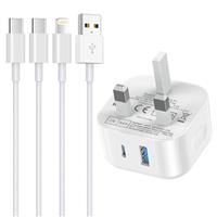 iPad Charger,New Apple iPad Fast Charging Lightning Lead and Plug USB C Fast Charge for iPad Pro 12.9 11 2nd 3rd 4th 5th 6th Generation/Air 2 3rd 4th 5th/Mini 2 3 4 5 6/iPad 4th 6th 7th 8th 9th