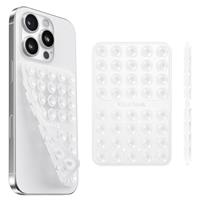 Silicone Suction Cup Phone Case Mount Double Sided, Hands-Free Phone Accessories Holder for Selfies and Videos, Silicon Sticky Phone Grip for iPhone and Android