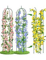 Garden Obelisks Trellis for Climbing Plants Metal, 1.8M Heightened Rustproof Climbing Plant Supports Frame for Outdoor Indoor Plants, Garden Obelisk for Sweet Pea Cucumber Roses