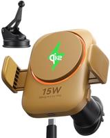 INIU Car Phone Holder for Magsafe, Qi2 Certified Wireless Car Charger Mount, 15W Fast Charging Phone Mount Auto Clamping Car Accessories Air Vent for iPhone 16 15 14 13 Xs XR, Samsung S24 S23, Xiaomi