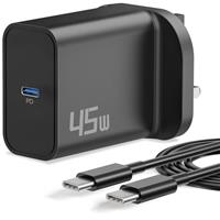 45W USB C Charger, 45 Watt PPS/PD Super Fast Charging USB Plug UK + 2M Type-C Cable for Samsung Galaxy S25 S24 S23 S22 S21 Ultra Edge, Note, Tablet, Google Pixel 9 8 7 Pro XL, iPhone 16 16e 15