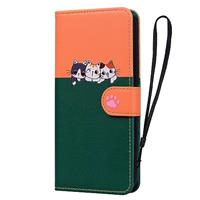 Skyhewen for Motorola Moto G35 Case, Cat & Butterfly PU Leat