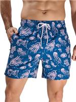 Arcweg Mens Swimming Shorts Swim Trunks Men Quick Dry Swim Shorts with Zipped Pockets Beach Shorts for Men with Mesh Lining