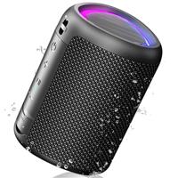 UOHHBOE Bluetooth Speaker, Powerful Crystal Clear Sound 15H Play Bluetooth 5.3 Mini Super-Portable Speaker with 3 Modes RGB Lights, Wireless Stereo Pairing for Outdoor/Party/Beach/Travel/Gifts