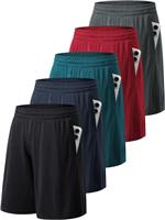 miijoory 3/5 Pack Gym Shorts Men with Pockets,Mens Sports Quick Dry Breathable Shorts for Running Training Activewear