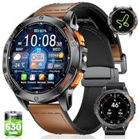 LIGE Smart Watches for Men, 1.43 Inch AMOLED HD Waterproof Watch Pedometer, Bluetooth Call/GPS/Sleep/Heart Rate, Android iOS Smartwatch