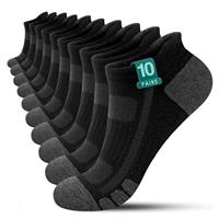 YouShow Cotton Trainer Socks 10 Pairs, Ankle Sports Socks for Men & Women Anti-Blister