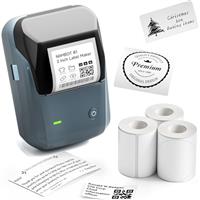 NIIMBOT B1 Portable Label Printer, Bluetooth Label Maker Machine, 20-50mm Printing Size, Large Waterproof Label, Powerful APP, Inkless Labeler for Clothing,Spice, Address, Barcode,Logo