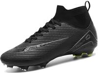 Lvptsh Mens Football Boots Astro Turf Trainers High Top Spikes Boys Football Shoes Soccer Cleats Football Athletic Competition Shoes