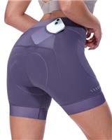 Sportneer Padded Cycling Shorts Women - 4D Padded Bike Shorts with 3 Pockets for Mountain Bike and Road Bike