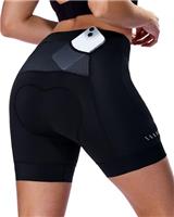Sportneer Padded Cycling Shorts Women - 4D Padded Bike Shorts with 3 Pockets for Mountain Bike and Road Bike