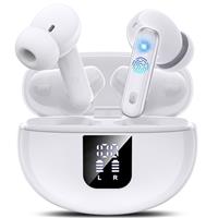 Wireless Earbuds -ANC & ENC Bluetooth 5.4 Earphones In Ear with Dual Noise Cancelling Mic, Transparency Mode Bluetooth Ear buds Deep Bass Stereo Sound, 36H Playtime LED Display Wireless Headphones
