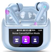 Wireless Earbuds, 48H Smart Touch Screen Ear Buds Bluetooth 5.4 Headphones in Ear, ANC/ENC Noise Cancelling Mic Bluetooth Earbuds with HiFi Stereo, 5 EQ Modes, IPX7 Waterproof Wireless Earphones