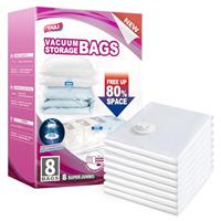 TAILI Vacuum Storage Bags Space Saver for Travel and Home Reusable Vacuum Bags for Clothing, Bedding, Duvets, Save 80% More Storage Space