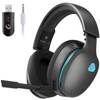 Gvyugke 2.4GHz Wireless Gaming Headset for PC, PS5, Mac, Switch, Bluetooth Wireless Gaming Headphones with Detachable Noise Cancelling Microphone, 3.5mm Cable Mode for Xbox Series