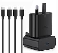 Samsung Fast Charge Plug, Samsung USB C Charger Plug UK Type C Charging Plug USBC for Galaxy S25/S24 Ultra/S23/S22/S21 FE/S20/A16/A15/A14/A13/A12/A32/A33/A34/A35/A52S/A53/A54/A55/A05S/A20E