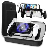 QUAGGY Accessoris Kit Compatible with Playstation Portal, EVA Carrying Case for PS Portal,2 Pack Screen Protectors,Protective Shell Portable Travel Handbag for PS5