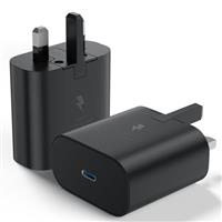 Samsung Fast Charge Plug, Samsung USB C Charger Plug UK Type C Charging Plug USBC for Galaxy S25/S24 Ultra/S23/S22/S21 FE/S20/A16/A15/A14/A13/A12/A32/A33/A34/A35/A52S/A53/A54/A55/A05S/A20E