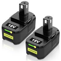 2Pack 8.0Ah P108 Replacement Battery for Ryobi Battery 18V Compatible for Ryobi Battery RB18L50 RB18L25 RB18L40 RB18L15 RB18L13 P102 P103 P104 P105 P106 P107