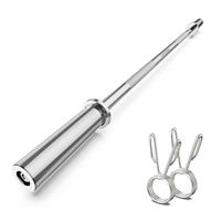 57" Olympic Barbell Bar, 2" Standard Straight Barbell Bars for Weight Lifting Bar for Bench Press/Squats/Hip Thrusts/Lunges/Biceps- Home Gym Weight Bar- 2 Spring Collars,500lb Weight Capacity