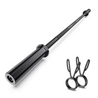 57" Olympic Barbell Bar, 2" Standard Straight Barbell Bars for Weight Lifting Bar for Bench Press/Squats/Hip Thrusts/Lunges/Biceps- Home Gym Weight Bar- 2 Spring Collars,500lb Weight Capacity