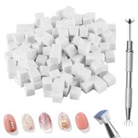 Nail Sponges for Ombre with Metal Grabber, 150 Pcs Soft Ombr