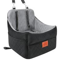 GL GLENSLAVEDog Car Seat for Small/Medium Dogs, Dog Booster seat with Thick Cushion for Dogs Under 35lbs, Detachable Washable Pet Car Seat with Storage Pockets, 2 Safety Belts