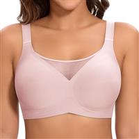 Cavotor Non Wired Bras for Women Seamless Push Up Bra T Shirt Soft Comfort Support Bras for Saggy Breasts Lace Wireless Bralettes with Bra Extender