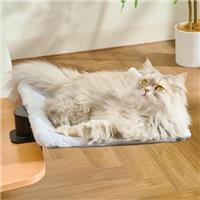 CATISM Cat Desk Bed Soft Square Desktop Bed Desk Clamp Kitty Beds Up To 45 lbs Perfect Office Work Deskcat Beds Cat Hammock Indoor Cats with 2 Pet Mats(Square)